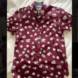 Ted Baker button up burgundy shirt!